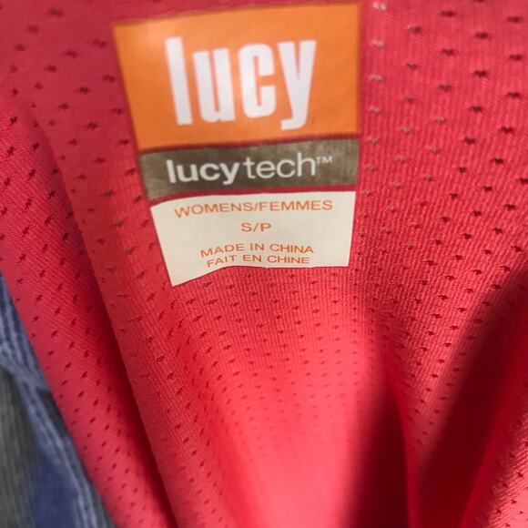 Lucy Tech  Cowl Neck 1/4 Zip Purple Long Sleeve with Thumb Holes Women's Size S - Picture 10 of 10